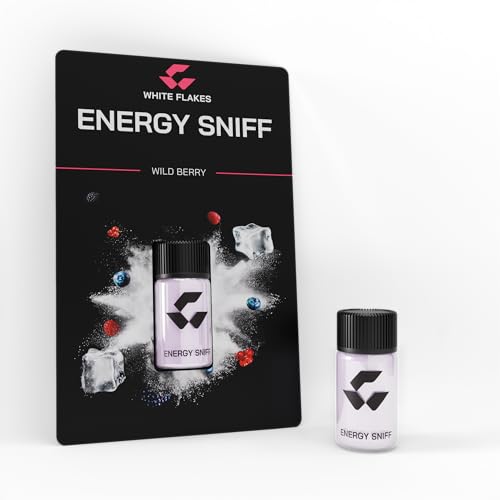 Energy Sniff WHITE FLAKES | 3 Geschmacksrichtungen | 60 sniffs | 3g | Schnupf dich wach | Powerbank in Pulverform | Wirkt dann wenn du´s brauchst! (1x Flake, Wild Berry) von WHITE FLAKES