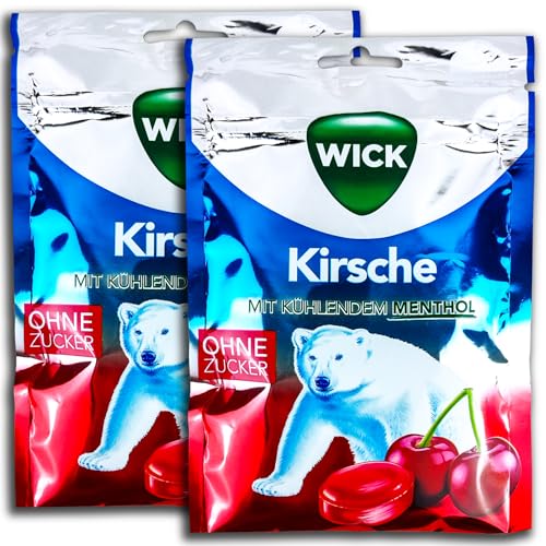 2 er Pack Wick Hustenbonbons Kirsche ohne Zucker 2 x 72g von WICK