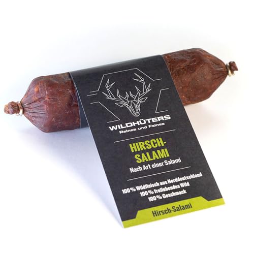 Wildhüters Hirsch-Salami, über Buchenholz geräuchert, im Stück (1 x 150g) von WILDHÜTERS