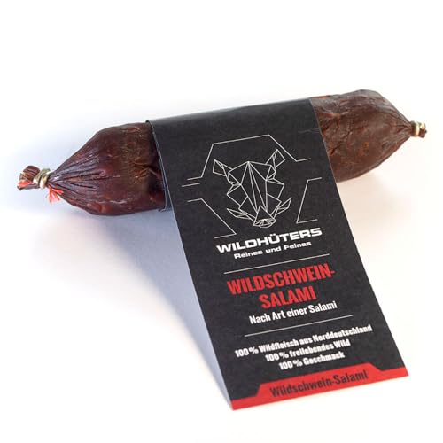 Wildhüters Wildschwein-Salami, über Buchenholz geräuchert, im Stück (1 x 150g) von WILDHÜTERS