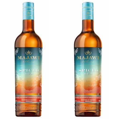 Majawi I Spiced Rum I Brauner Rum aus Mauritius und Jamaika, vollendet in Wilthen I 35% Vol. I 700 ml (Packung mit 2) von WILTHENER