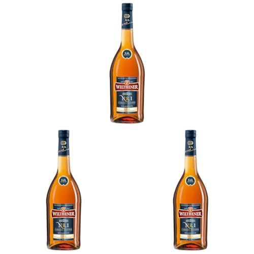 Wilthener NR. 1, Brandy in X.O.-Qualität, Spirituose 38% vol., Branntwein der Spitzenklasse (1 x 0.7 l) (Packung mit 3) von WILTHENER