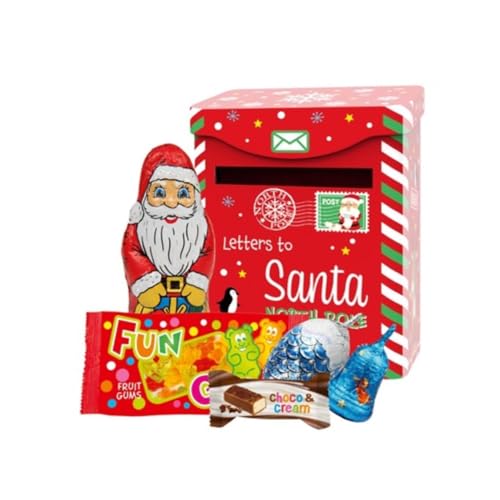 Windel | Briefkasten aus Metall, Weihnachtsdekoration, Pralinen, Milch und Gummibonbons | Geschenkdose mit Pralinen, Milch und Süßigkeiten - 132 Gr von WINDEL