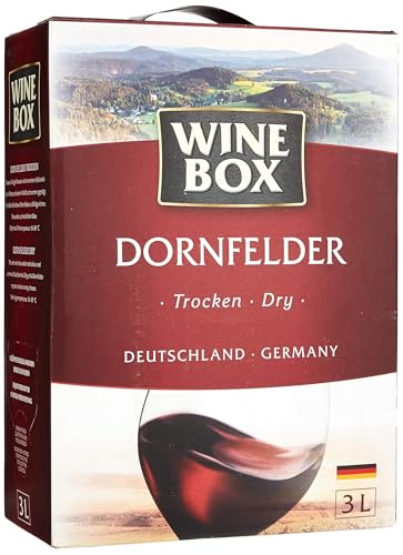 Wine Box Dornfelder Landwein Rhein trocken Bag-in-Box (1 x 3 l) | 3 l (6er Pack) von WINE BOX