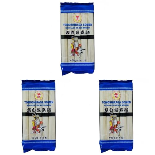 WINGMAN - Tomoshiraga Somen Nudeln, (1 X 400 GR) (Packung mit 3) von WINGMAN