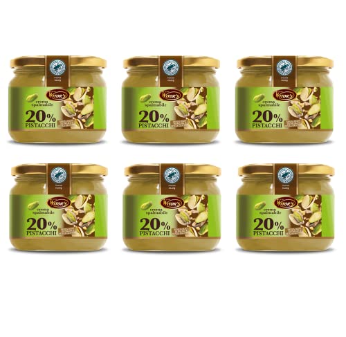 6x Witor's Crema Spalmabile al Pistacchio Streichfähige Creme mit Pistazien 220g von WITOR'S