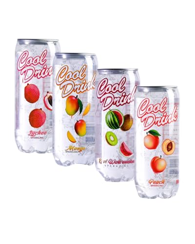 Cool Drink Sparkling 12er Mixbox, 3x Peach 3x Mango 3x Lychee 3x Kiwi-Wassermelone, Probierpaket, Mixpaket incl. Pfand von WORLD OF GOURMET WORLDOFGOURMET.DE