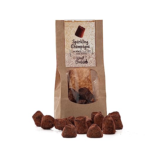 WOW Chocolao! - Kakobestäubte Schokoladentrüffel - Marc de Champagne 130g (1 x 130g - 14 trüffel) | Schokoladentrüffel von WOW Chocolao!