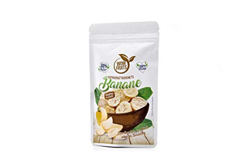 WOW FRUITS BANANE (gefriergetrocknet) 100% Frucht, vegan, glutenfrei, laktosefrei (Packung 25g) von WOW FRUITS