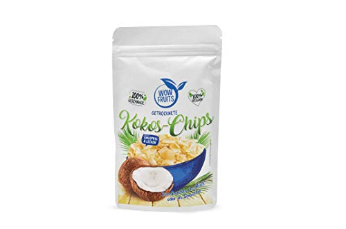 WOW FRUITS Kokos-Chips (getrocknet und gesüßt) vegan, glutenfrei, laktosefrei (Packung 25g) von WOW FRUITS