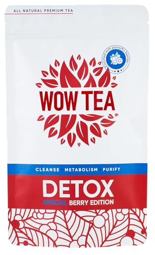 WOW TEA Beeren-Entgiftungstee, 100% natürliche Kräutermischung, fördert die Entgiftung, Gewichtsabnahme und Darmgesundheit, 150g von WOW TEA