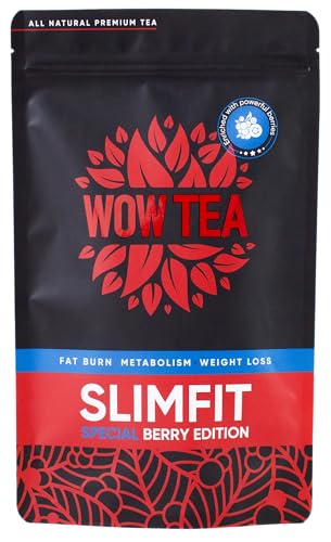 WOW TEA Berry SlimFit Tee, Fettverbrennung und Appetitkontrolle, mit Beeren und grünem Tee, 150g von WOW TEA