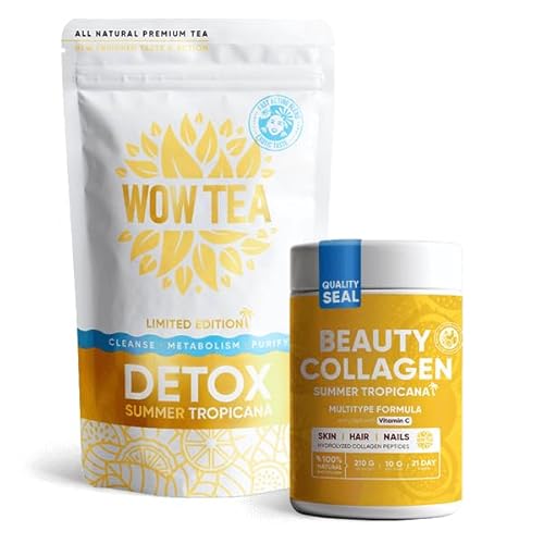 WOW TEA: Beach Beauty Set - Summer Tropicana Detox Tee und Summer Tropicana Collagen von WOW TEA