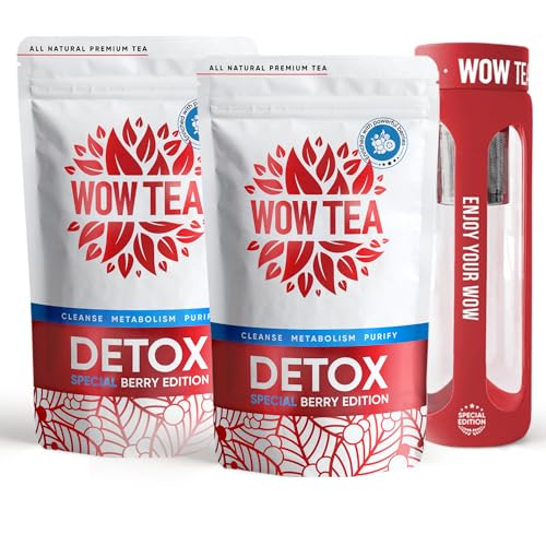 WOW TEA: Beeren Detox Tee x 2 und Rot Teeflasche von WOW TEA