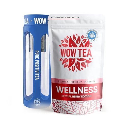 Perfect Berry Bundle (Berry Wellness Tee und Teeflasche - Blau) von WOW TEA