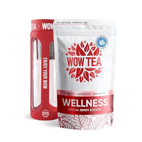 Perfect Berry Bundle (Berry Wellness Tee und Teeflasche - Rot) von WOW TEA