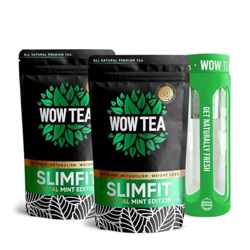 WOW TEA: Happy Belly Box - Mint Detox & Mint SlimFit + Teeflasche Grün von WOW TEA