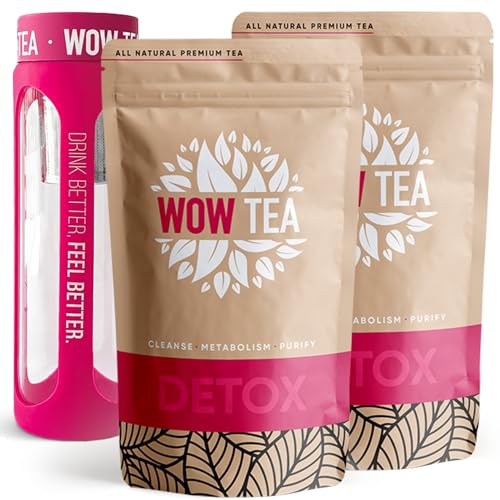 WOW TEA: Liebe deinen Körper Box - Entgiftungstee x 2 mit rosa Infusionsflasche von WOW TEA