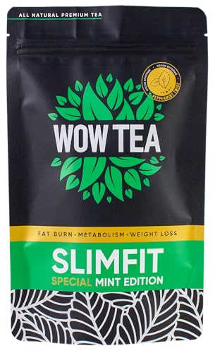 WOW TEA: Mint SlimFit Tee - Beschleunigt den Stoffwechsel, Verbessert die Fettverbrennung und Führt zu Einer Dauerhaften Gewichtsabnahme von WOW TEA