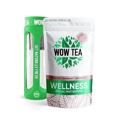 WOW TEA: Minze Wellness Tee und Teeflasche Grün von WOW TEA