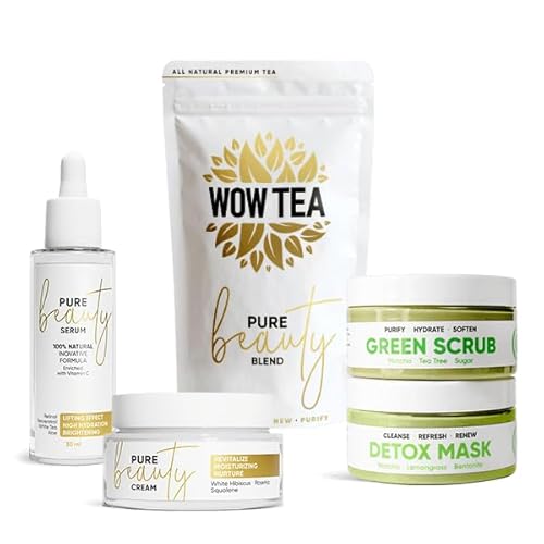 WOW TEA: Reine Schönheitscreme, Serum, Tee, Matcha-Maske und grünes Peeling von WOW TEA