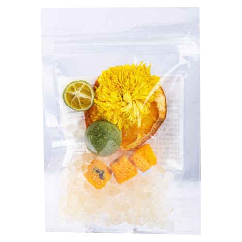 WSYLS Früchtetee Tea Apfeltee Früchtetee Beutel Teeblumen Früchtetee Früchtetee in Verschiedenen Geschmacksrichtungen (Grüner Chrysanthemen-Orangen-Tee 15g) von WSYLS