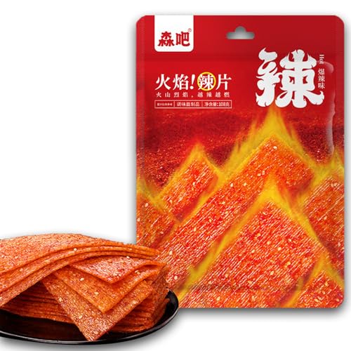 WSYLS Latiao Würzig Gewürzte Snacks Süß Würzig Hot＆Spicy Food Chinesische Snacks Home Office Snacks (108g) (Würzige Scheiben) von WSYLS