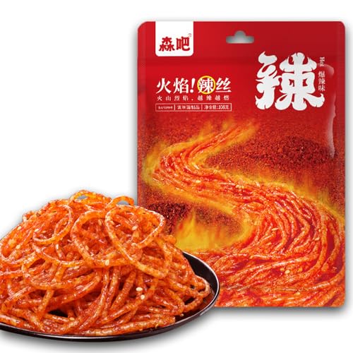 WSYLS Latiao Würzig Gewürzte Snacks Süß Würzig Hot＆Spicy Food Chinesische Snacks Home Office Snacks (108g) (würzige Fetzen) von WSYLS