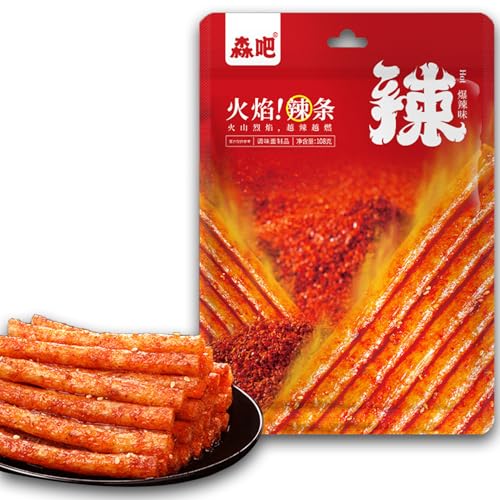 WSYLS Latiao Würzig Gewürzte Snacks Süß Würzig Chinesische Snacks Home Office Snacks (108g) (würzige Streifen 1) von WSYLS