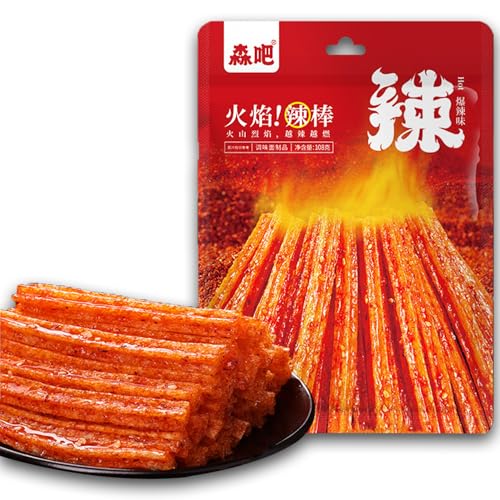 WSYLS Latiao Würzig Gewürzte Snacks Süß Würzig Hot＆Spicy Food Chinesische Snacks Home Office Snacks (108g) (würzige Streifen 2) von WSYLS