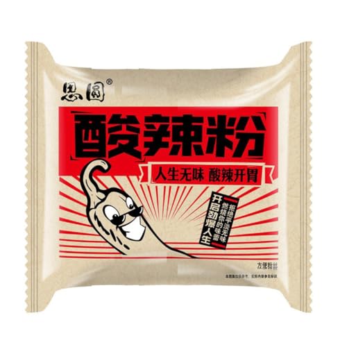 WSYLS Scharf-saure Reisnudeln, Instant-Fadennudeln, Würzig-Saure Dünne Süßkartoffel-Nudeln, Authentische Chinesische Snacks, 5 Packungen Suan La Fen von WSYLS