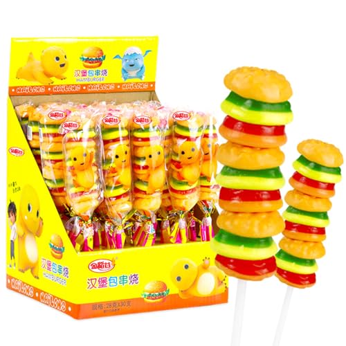 WSYLS Süßigkeiten Gummibärchen-Burger Gummibärchen Candy Snacks Süßigkeiten Box Chinesische Snacks (10 Stöcke) von WSYLS