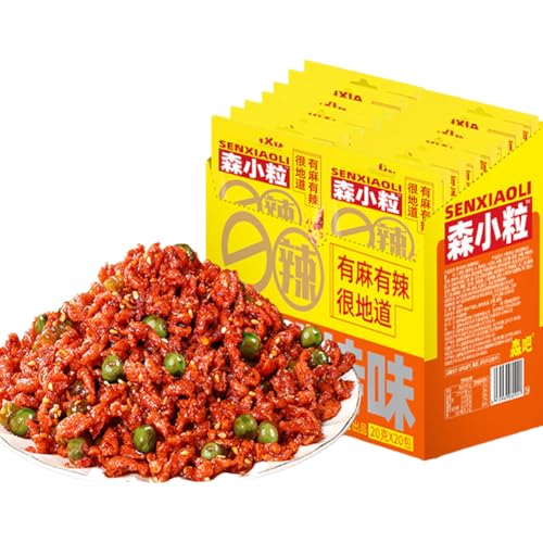 WSYLS Würzig Gewürzte Snacks Latiao Süß Und Würzig Chinesische Würzige Snacks Klassische Hot Strips Fürs Büro Lässiger Snack Vier Packungen（20g×21 Packung） (Gewürz-Körnchen) von WSYLS