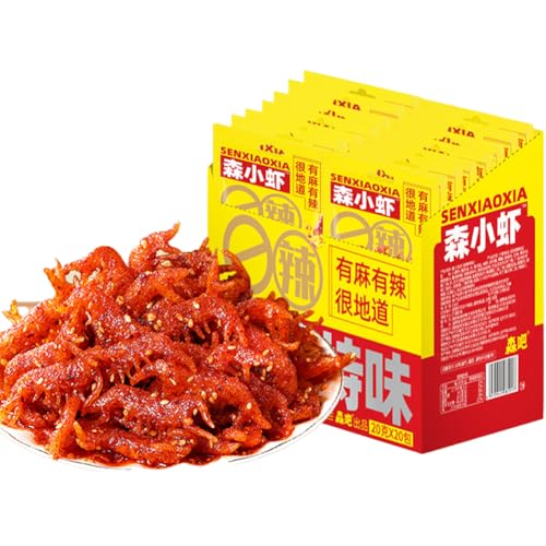 WSYLS Würzig Gewürzte Snacks Latiao Süß Und Würzig Chinesische Würzige Snacks Klassische Hot Strips Fürs Büro Lässiger Snack Vier Packungen（20g×21 Packung） (Scharfe Tofu-Stücke) von WSYLS