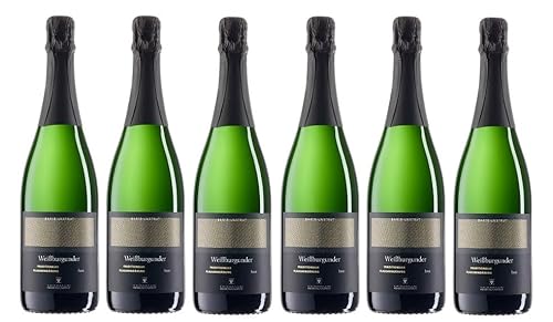 6x 0,75l - 2022er - WV Freyburg-Unstrut - Weißburgunder-Sekt Brut - traditionelle Flaschengärung - Sekt b. A. Saale-Unstrut - Deutschland - Schaumwein brut von WV Freyburg-Unstrut