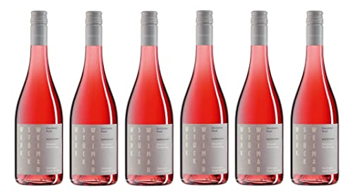 6x 0,75l - 2022er - Werkstück - Weimarer Poetenweg - Dornfelder Rosé - Qualitätswein Saale-Unstrut - Deutschland - Rosé-Wein halbtrocken von WV Freyburg-Unstrut