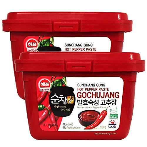 SAJO HAEPYO Koreanische Pepper Chilipaste HALAL Gochujang 500 g (2 Stück) von WaNaHong