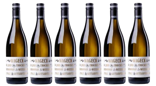 6x 0,75l - 2022er - Wageck Pfaffmann - Tertiär - Chardonnay & Weißburgunder - Qualitätswein Pfalz - Deutschland - Weißwein trocken von Wageck Pfaffmann