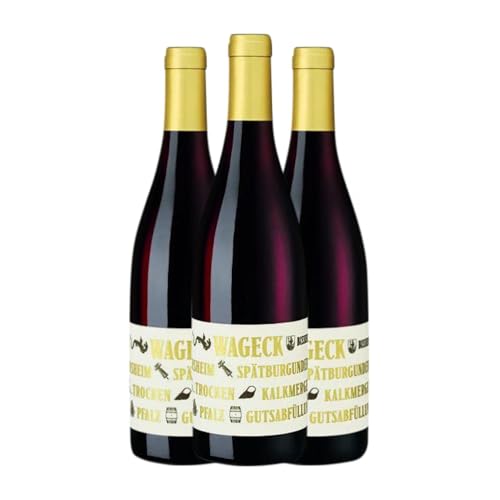 Wageck Spätburgunder Pfälz 75 cl Rotwein (Karton mit 3 Flaschen von 75 cl) von Wageck