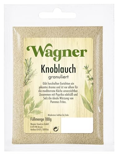 Wagner Gewürze Knoblauch granuliert, 7er Pack (7 x 100 g) von Wagner Gewürze