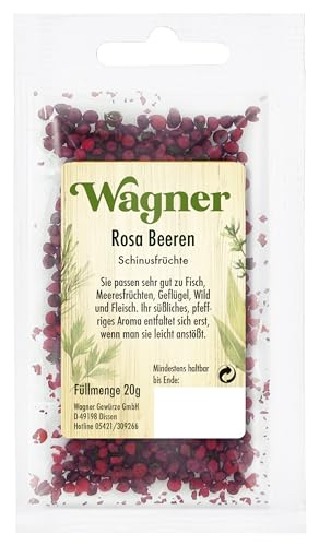 Wagner Green Forest Schinus Früchte /Rosa Beeren, 5er Pack (5 x 20 g) von Wagner Gewürze