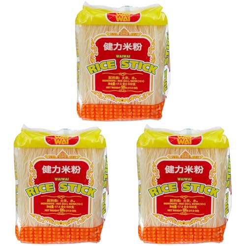 WAI WAI THAILAND - Chinese Style Reis Vermicelli, (1 X 500 GR) (Packung mit 3) von Wai Wai