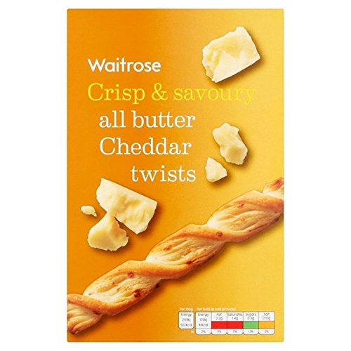 Waitrose All Butter Savoury Cheddar Cheese Twists 125g, 4 Pack von Waitrose