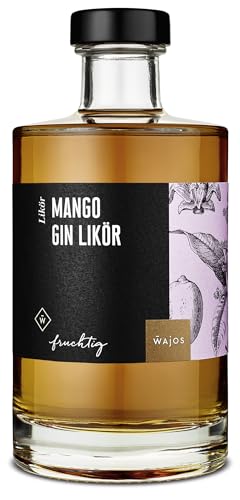 Wajos Mango Gin Likör 350ml, 18% vol: fruchtiger Likör. Ideal für ein Likör Geschenkset oder Teil eines Gin Tasting Set von wajos