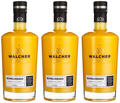 Walcher Bombardino - Erlesener Eierlikör mit feiner Rum-Note aus Südtirol (3 x 0,7 l) von Walcher