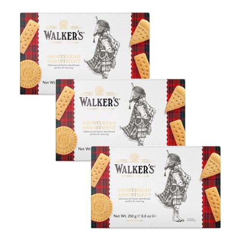 Walkers | Butterkekse Geschenkbox | Schottische Butterkekse | Kekse Geschenkbox | englische Konditorei reine Butter - 3 x 250 g von Walkers