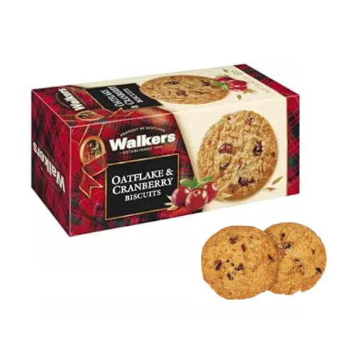 Walkers | Schottische Hafer- und Cranberry-Kekse – 1 Box | Englische Kekse, Butter und Obst von Walkers