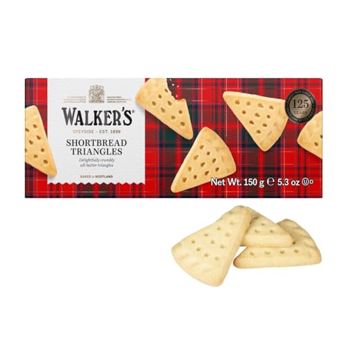 Walkers | Schottische dreieckige Kekse | Mürbeteigkekse Buttersalz - 1 Karton | Traditionelle englische Shortbread-Kekse mit reiner Butter von Walkers