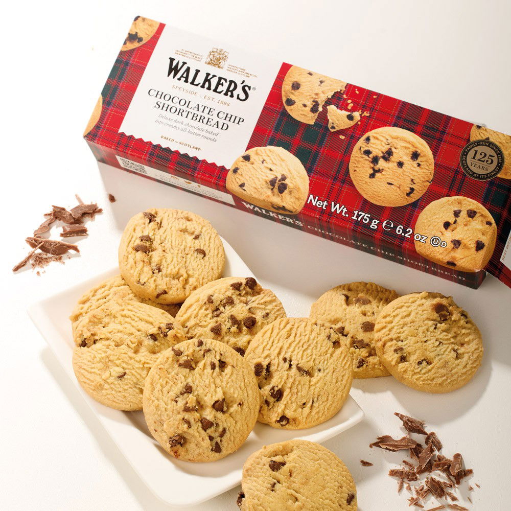 Walkers Shortbread Chocolate Chip mit Schokoladenstückchen von Walkers