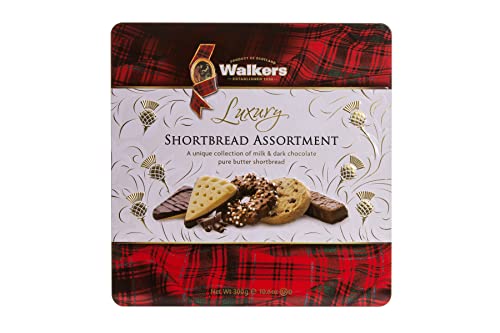 Walker's Shortbread Luxus-Milch- und dunkle Schokoladendose, traditionelles schottisches Rezept für reine Butter, 300 g von Walkers